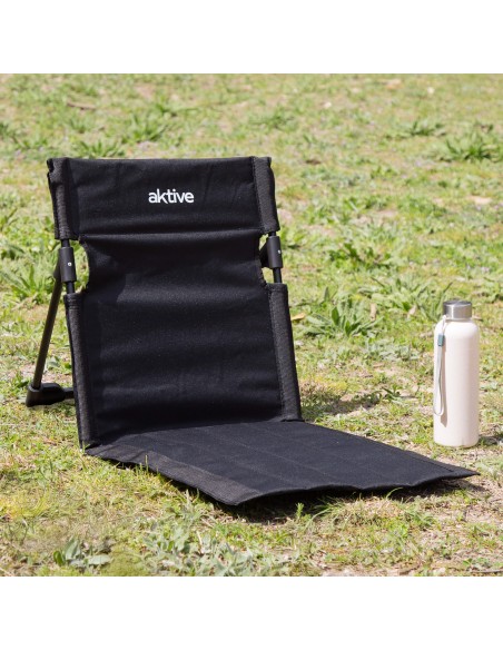 Esterilla desmontable con respaldo 40x40x40 cm negro