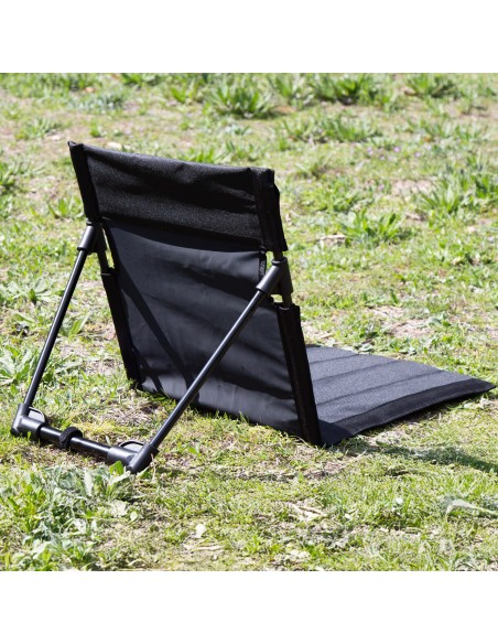 Esterilla desmontable con respaldo 40x40x40 cm negro