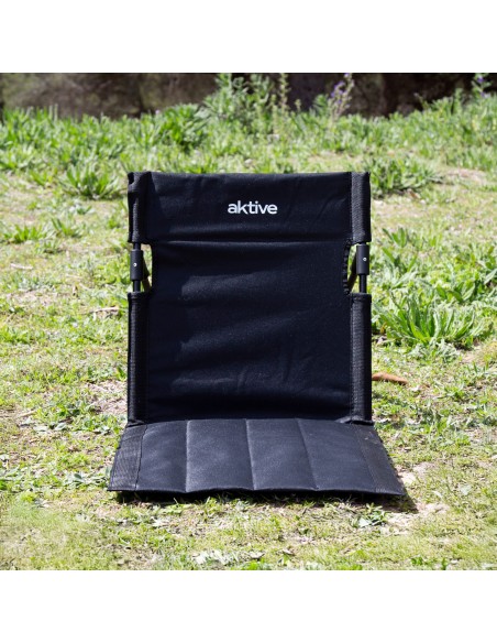 Esterilla desmontable con respaldo 40x40x40 cm negro