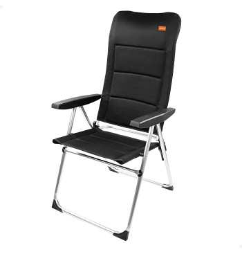 Silla plegable jardín acolchado Deluxe respaldo alto...