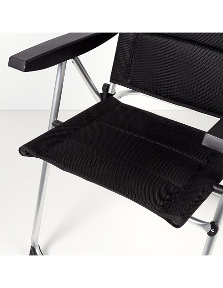 Silla plegable jardín acolchado Deluxe respaldo alto multiposición