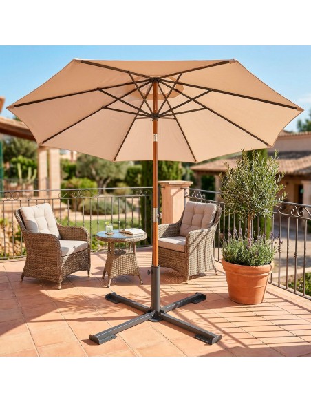 Base plegable de metal para sombrilla