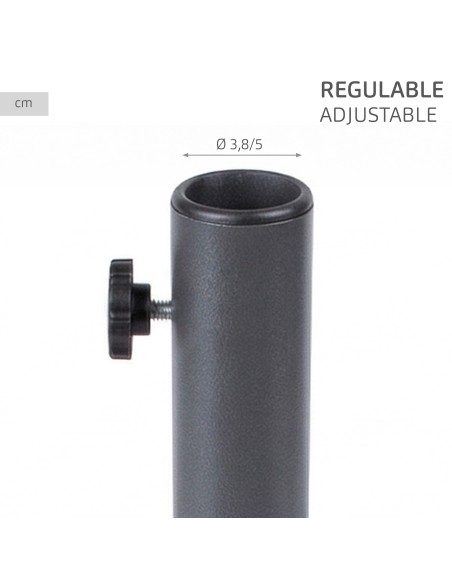 Base plegable de metal para sombrilla
