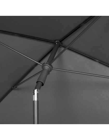 Parasol jardín rectangular inclinable 200x125 cm UV30 antracita