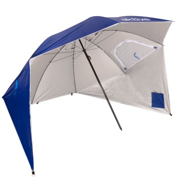 Sombrilla playa antiviento 8 varillas 240 cm azul con...