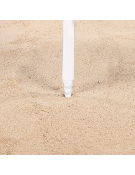 Sombrilla playa antiviento 8 varillas 210 cm rayas marineras con mesa