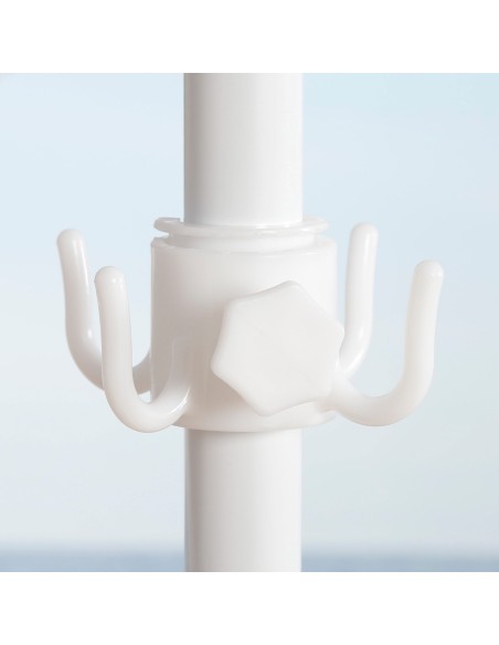 Sombrilla playa antiviento 8 varillas 210 cm rayas marineras con mesa