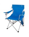 Silla plegable camping antivuelco azul