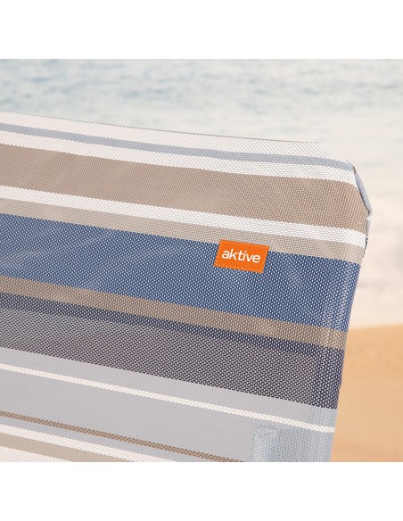 Silla playa alta multiposición 47x62x90 cm rayas