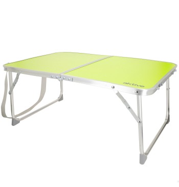 Mesa plegable baja aluminio verde 60x40x25 cm