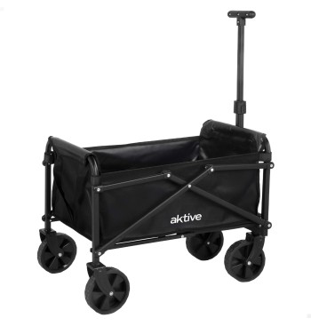 Carro playa color negro con ruedas