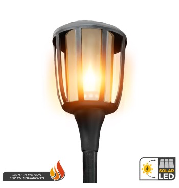 Baliza solar LED exterior luz cálida en movimiento 14... 2