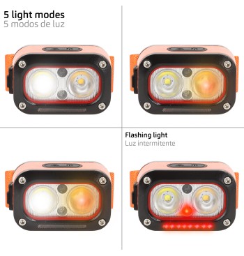 Luz frontal ajustable 6 LEDs 170 lúmenes 2