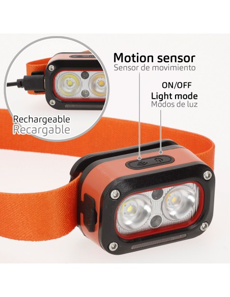 Luz frontal ajustable 6 LEDs 170 lúmenes
