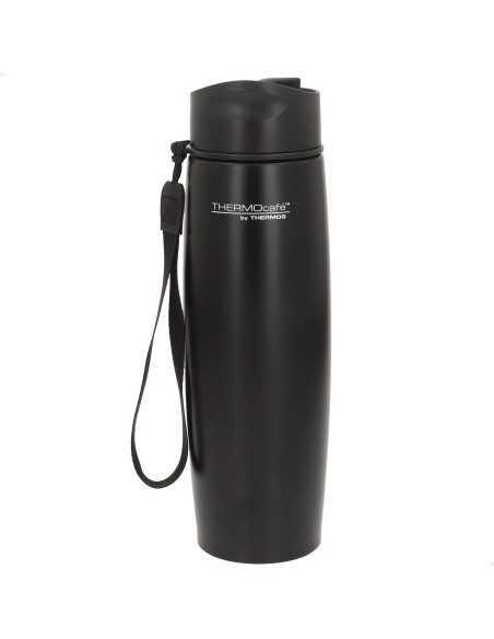 Termo acero inoxidable Thermos 500 ml negro con correa de transporte