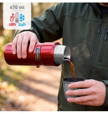 Botella térmica Thermos acero inoxidable 470 rojo 2