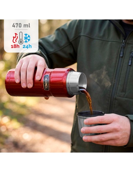 Botella térmica Thermos acero inoxidable 470 rojo