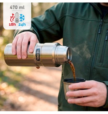 Botella térmica Thermos acero inoxidable 470 plata 2