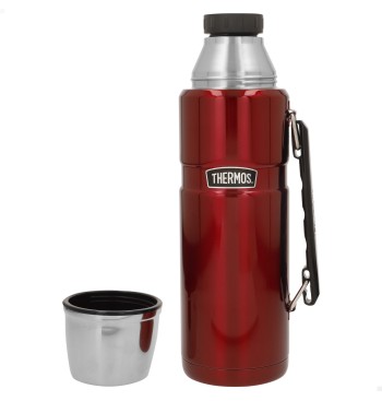 Botella térmica Thermos acero inoxidable 1,2L rojo con asa