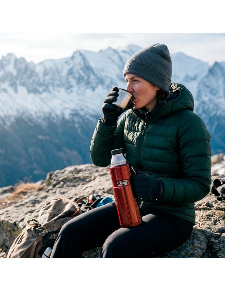 Botella térmica Thermos acero inoxidable 1,2L rojo con asa