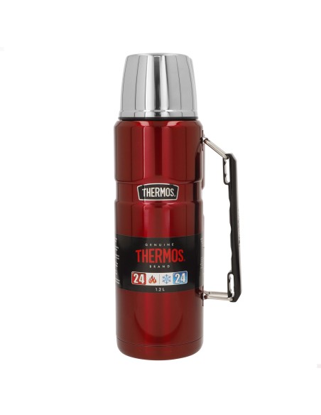 Botella térmica Thermos acero inoxidable 1,2L rojo con asa
