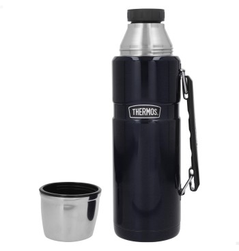 Botella térmica Thermos acero inoxidable 1,2L azul con asa