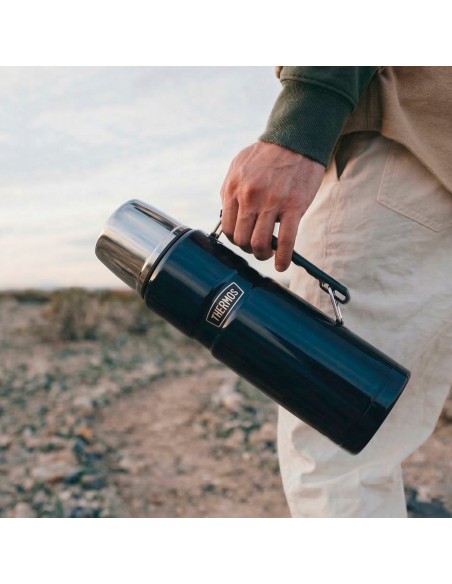Botella térmica Thermos acero inoxidable 1,2L azul con asa