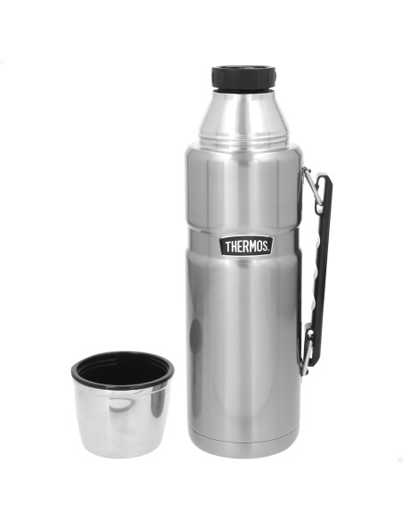Botella térmica Thermos acero inoxidable 1,2L plata con asa