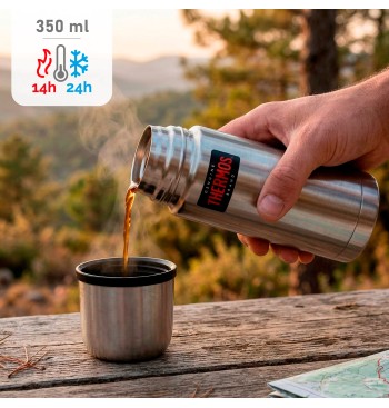 Botella térmica Thermos acero inoxidable 350 ml plata 2