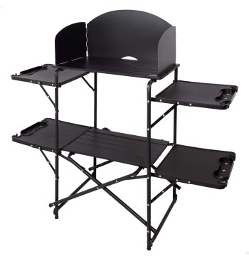 Armario cocina plegable camping acero 130x48x118 cm con...