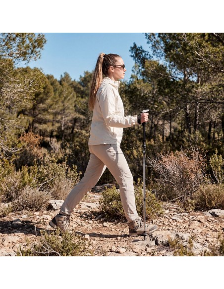 Bastón plegable trekking extensible 107-125 cm ultraligero