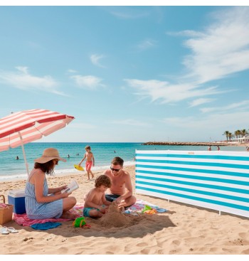 Paravientos playa rayas marineras 480x100 cm UV30 2