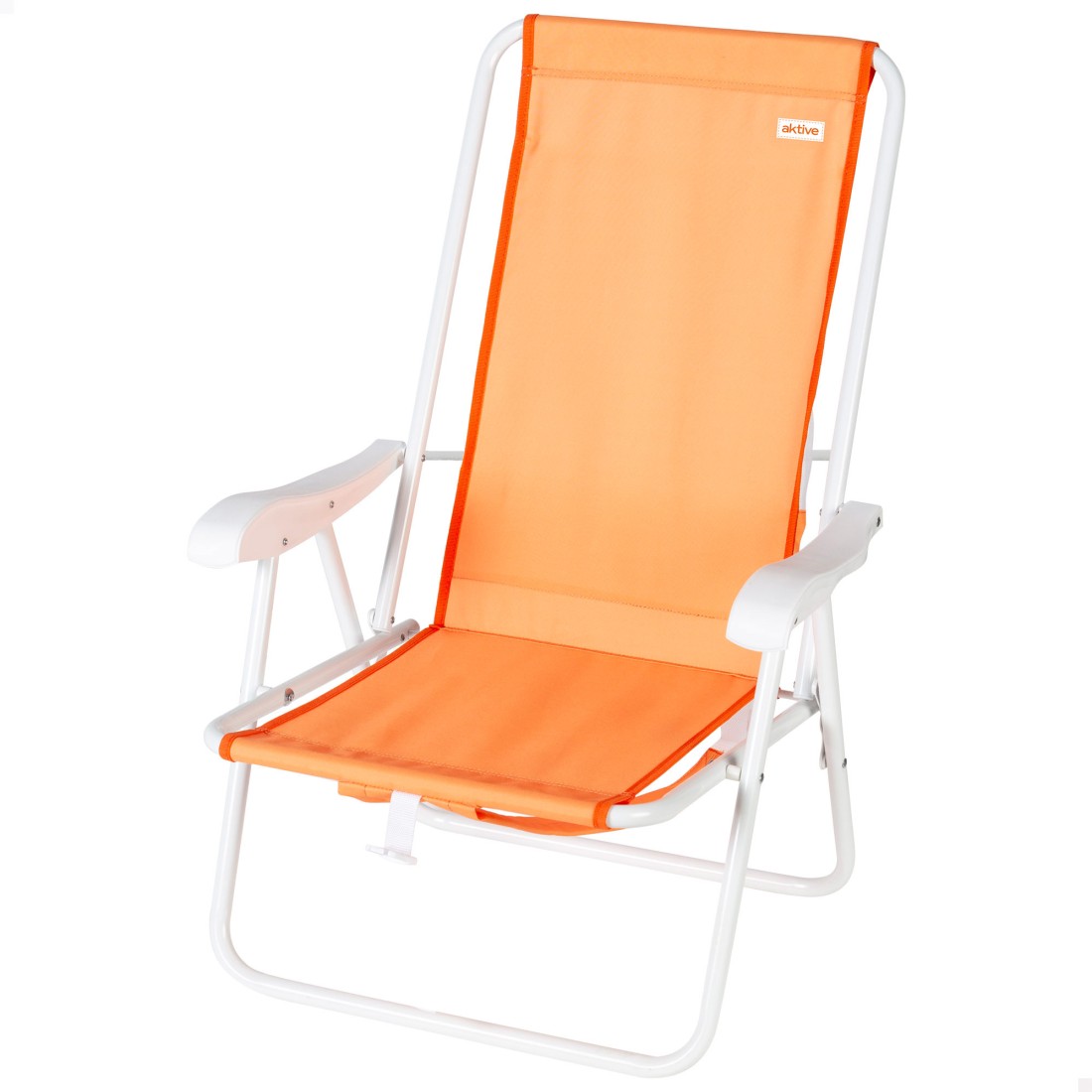 Silla de playa plegable naranja con mochila 44x40x81cm