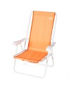 Silla de playa plegable naranja con mochila 44x40x81cm