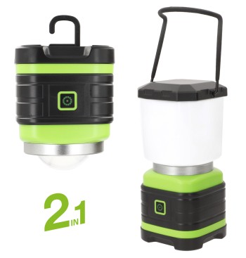 Farol linterna LED 2 en 1 a pilas con gancho 300 lúmenes 2