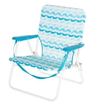 Pack 2 Sillas playa bajas fijas 45x40x70 cm olas 2