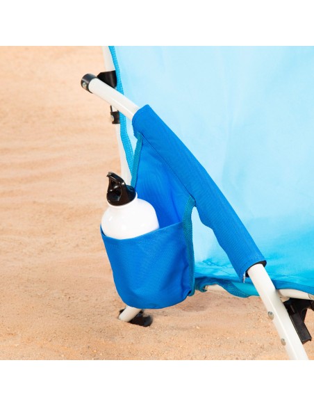 Aktive Beach Silla de playa plegable azul marino 50x49x66 cm