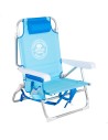 Silla playa multiposición 50x54x80 cm azul