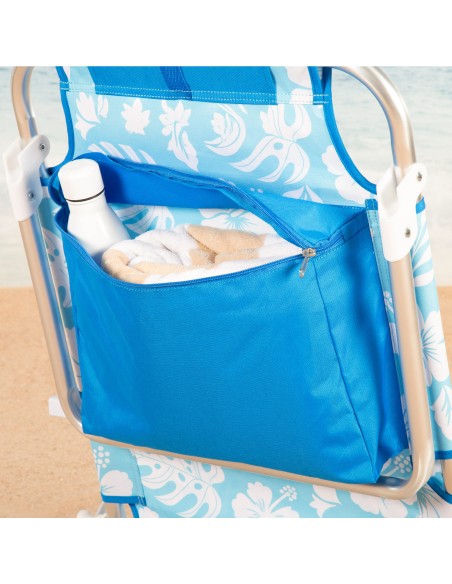 Silla de playa multiposición con reposacabezas 50x54x80 cm Hawaii