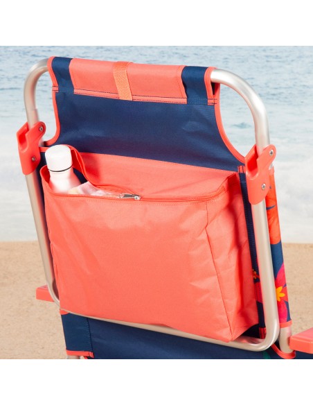 Silla de playa plegable multiposición 50x54x80 cm