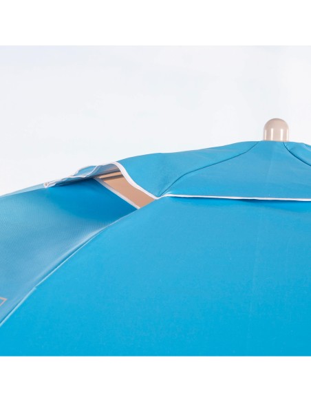 Sombrilla playa antiviento 8 varillas 240 cm azul