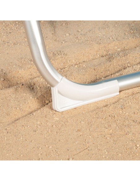 Silla de playa multicolor con bolsillos y asas transporte 50x55x80 cm