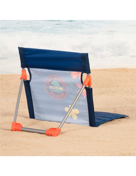 Esterilla playa con respaldo desmontable estampada