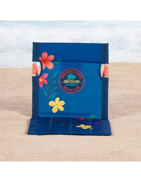 Esterilla playa con respaldo desmontable estampada