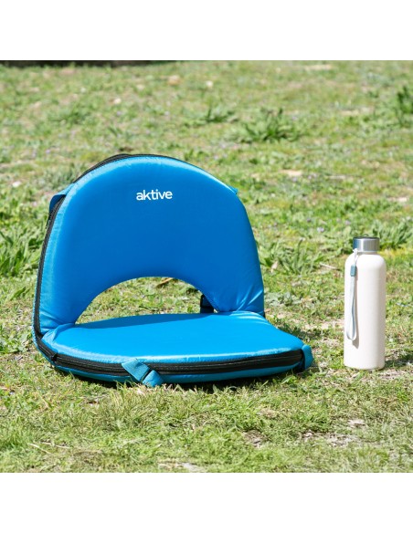 Pack 2 asientos plegables camping 41x40x33 cm con respaldo ajustable