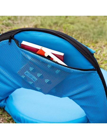 Pack 2 asientos plegables camping 41x40x33 cm con respaldo ajustable