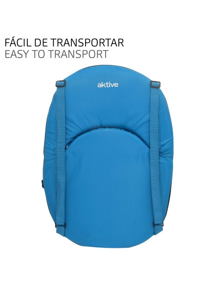 Pack 2 asientos plegables camping 41x40x33 cm con respaldo ajustable