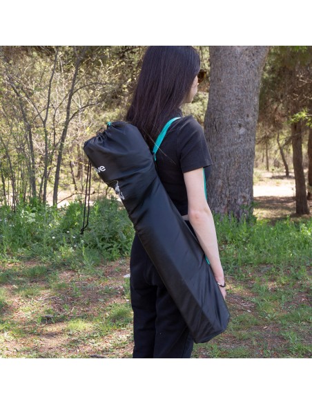 Pack 2 sillas plegables camping 50x47x74 cm negras con posavasos