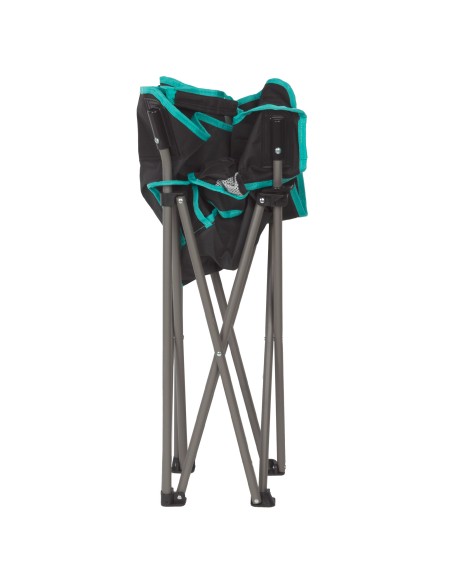 Pack 2 sillas plegables camping 50x47x74 cm negras con posavasos