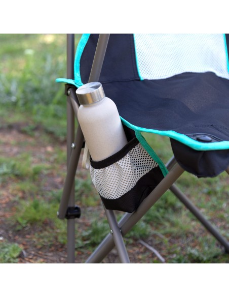 Pack 2 sillas plegables camping deluxe 48x48x102 cm con rejilla
